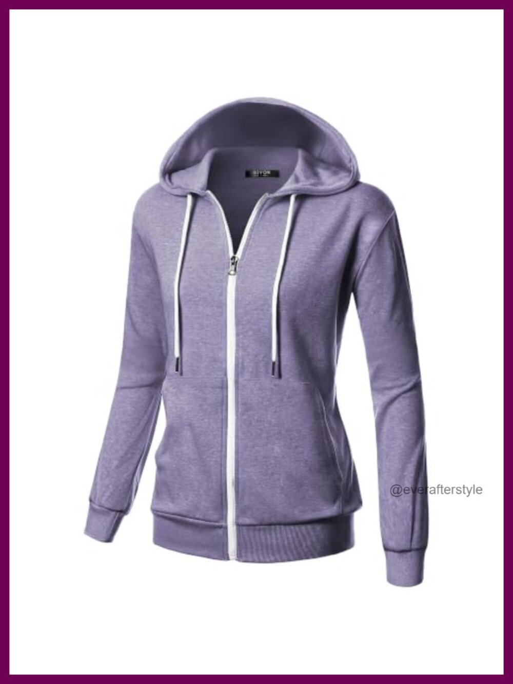 GIVON Women's Cotton Blend Full Zip Hoodie Basic Casual Long Sleeve Hooded